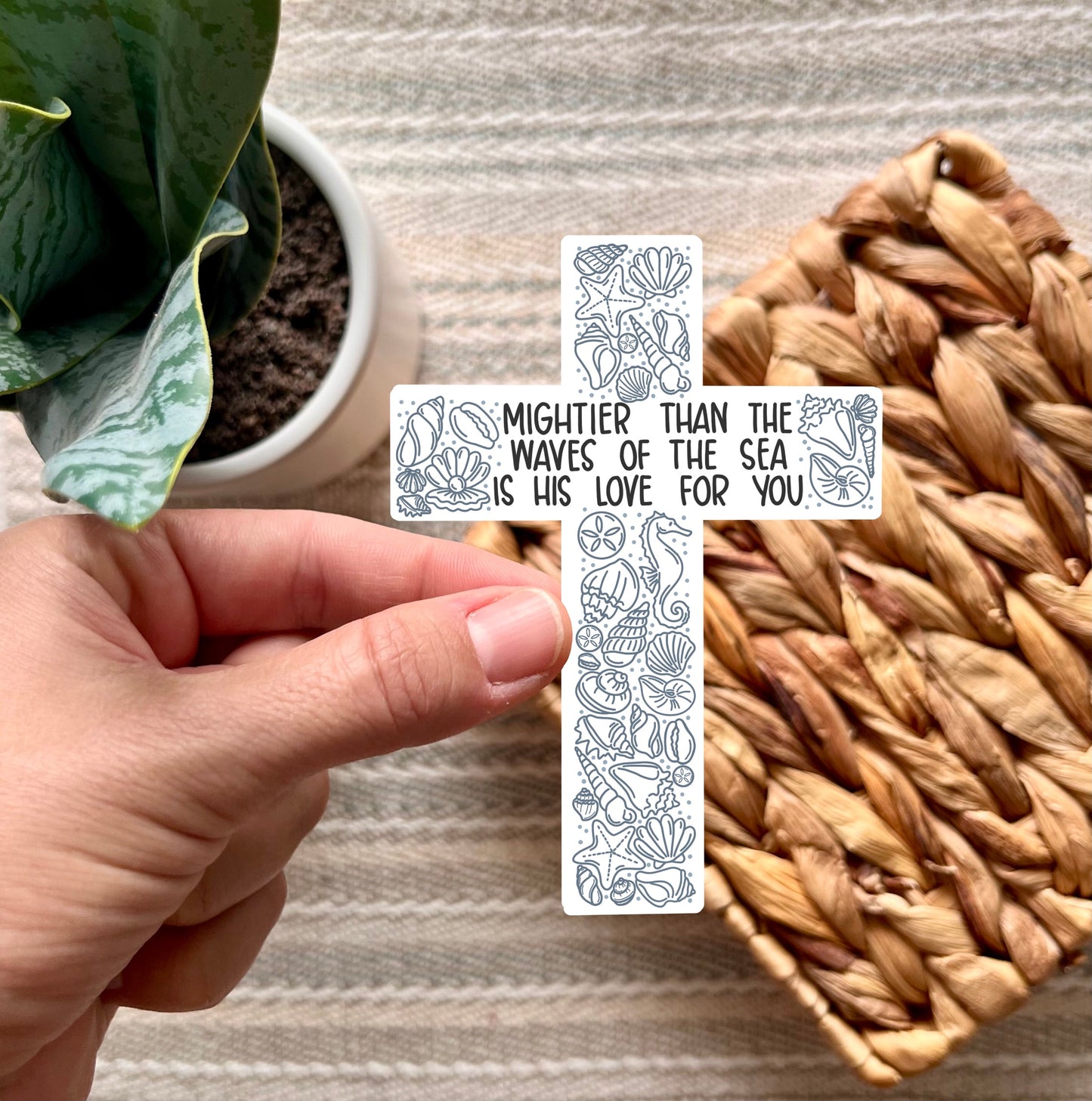 Mightier Than The Waves Sticker