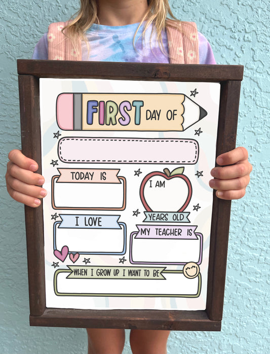 First / Last Day of School Printable