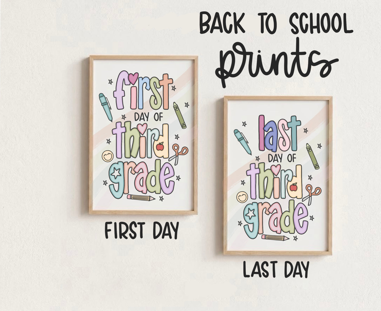 First / Last Day of Third Grade Printable