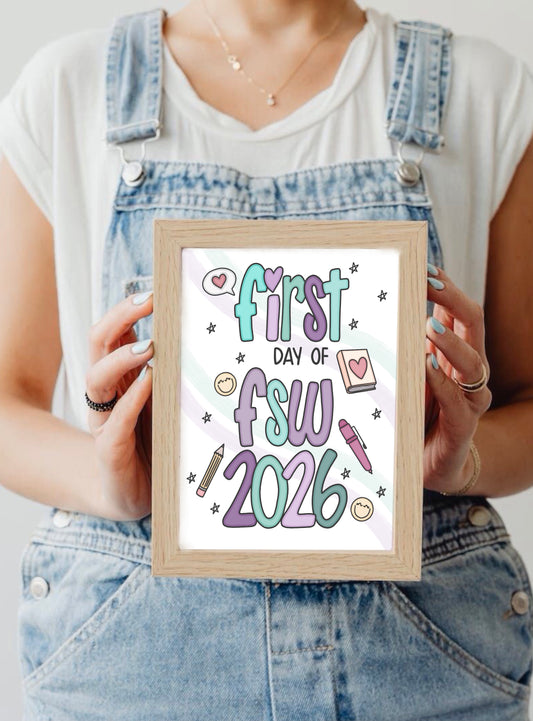 First Day of College Printable