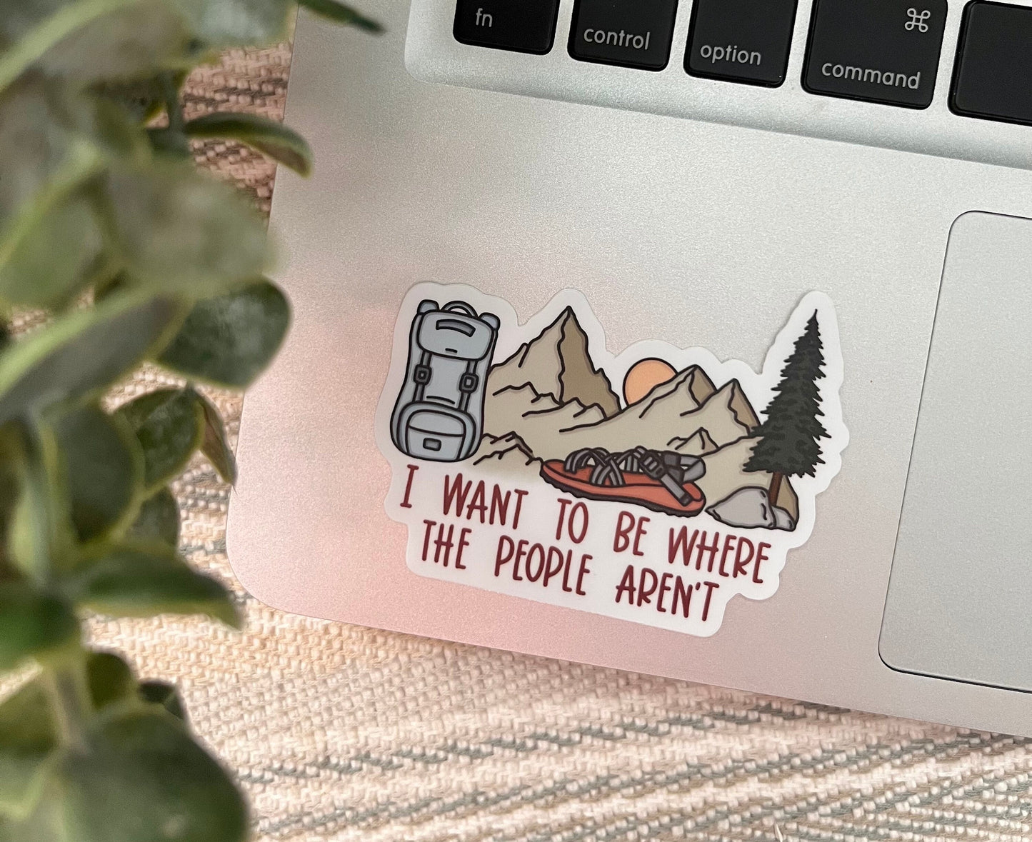 I want to be where the People Aren't Sticker