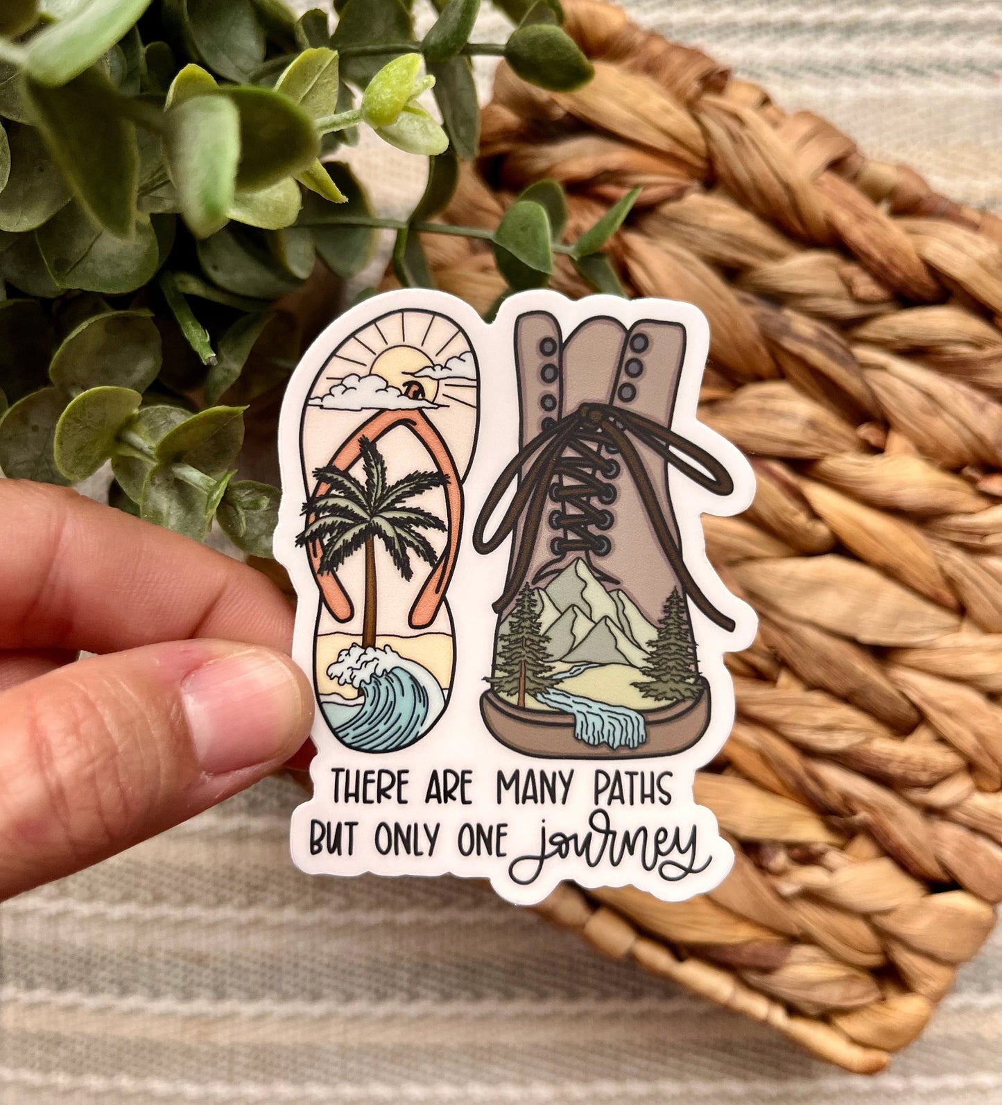 Many Paths One Journey Sticker