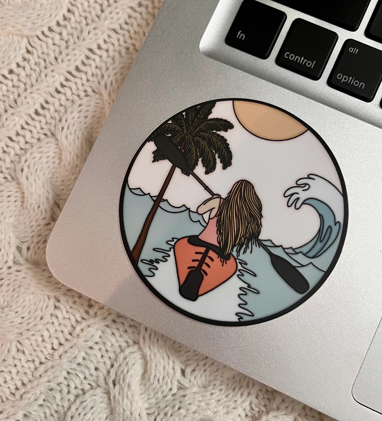 Ocean Kayak Blonde Girl Sticker