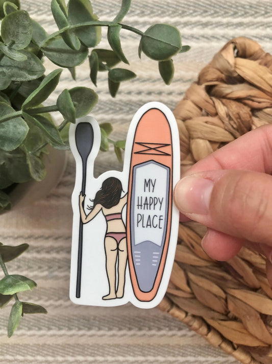 Paddle Board Brunette Sticker