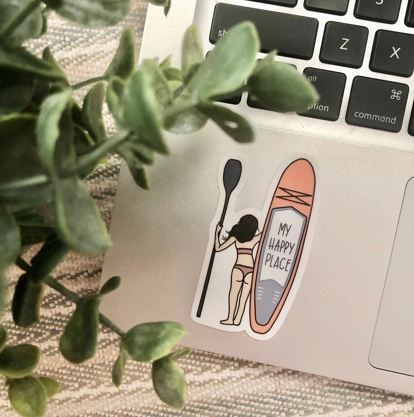 Paddle Board Brunette Sticker