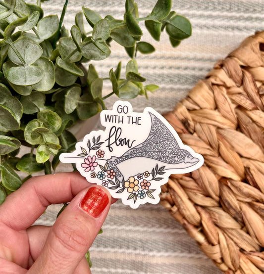 Floral Sting Ray Sticker