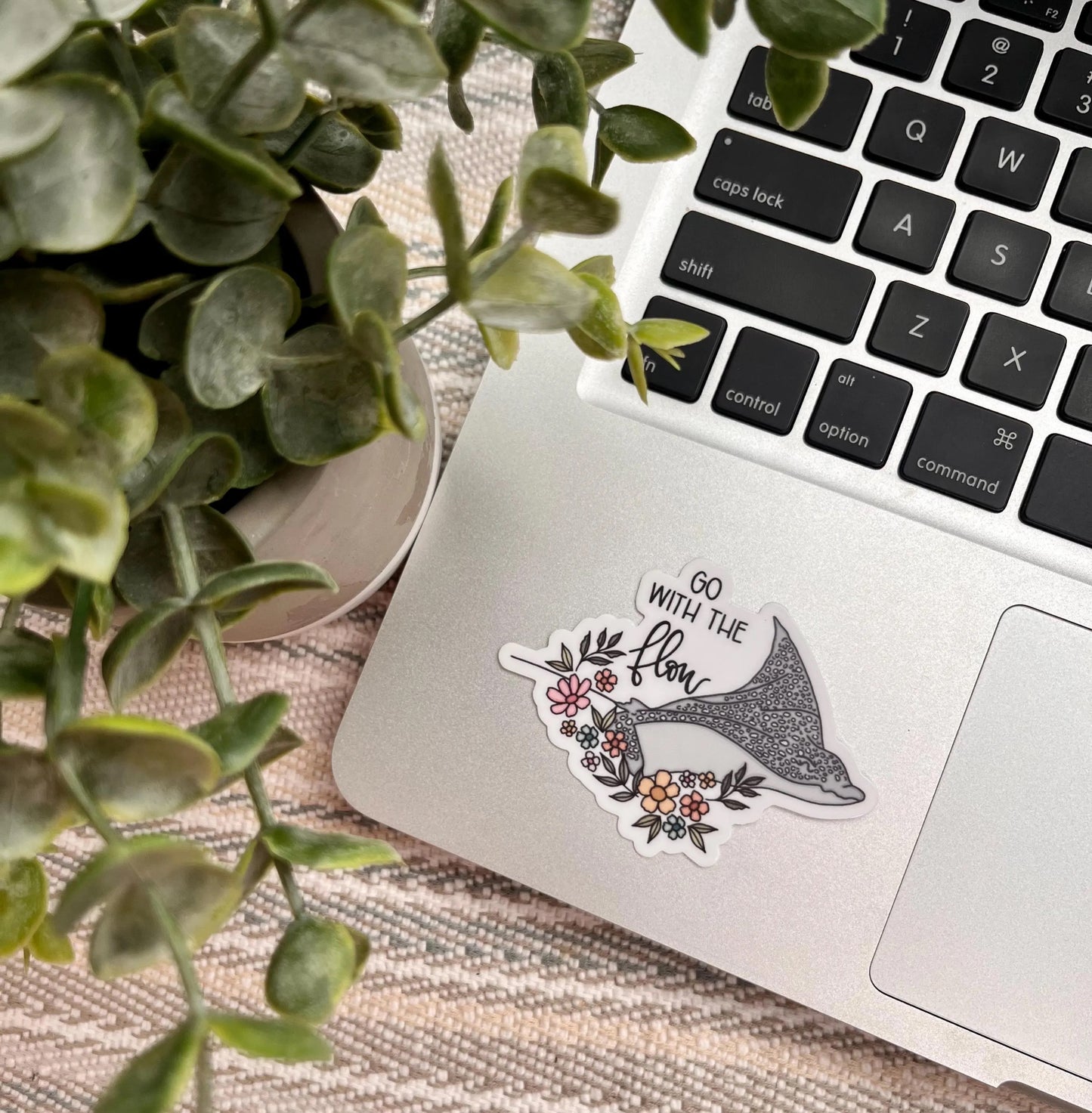 Floral Sting Ray Sticker