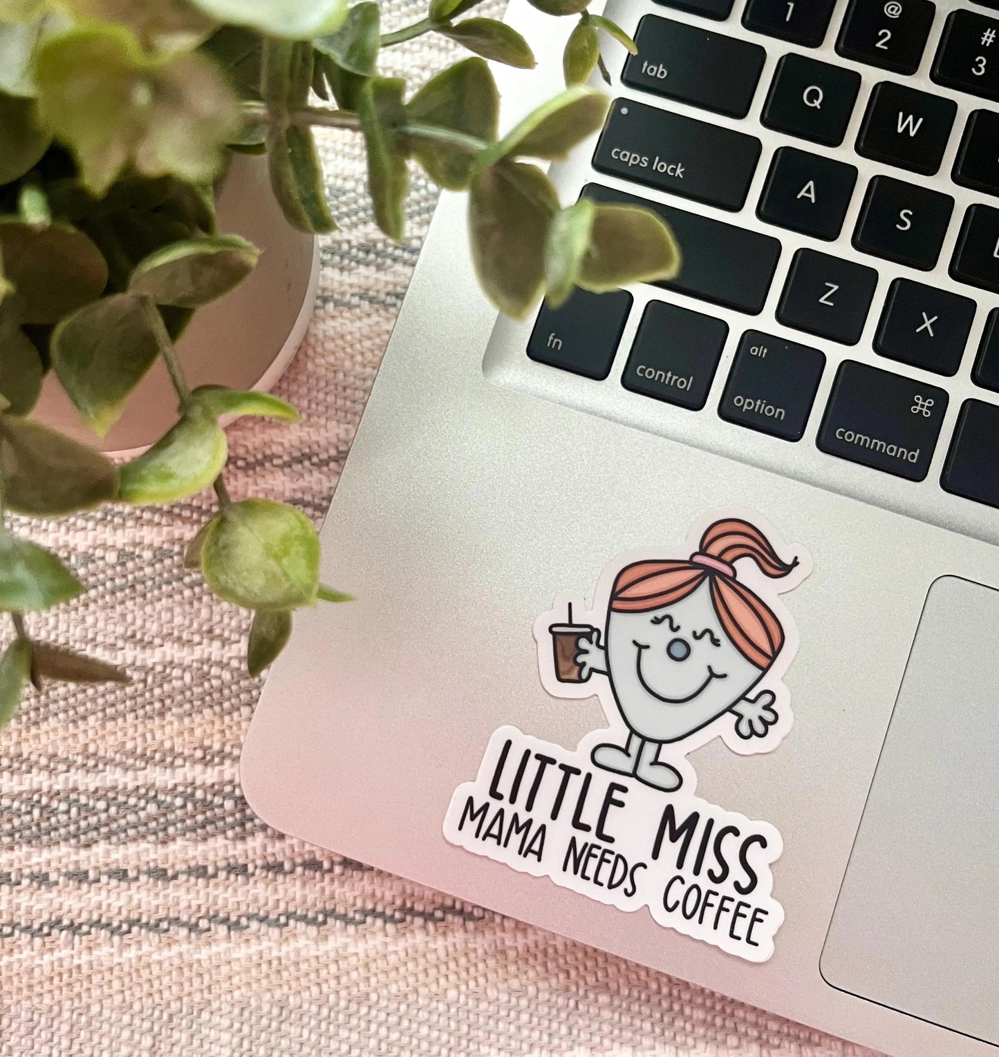 Little Miss Momma Needs Her Coffee Sticker