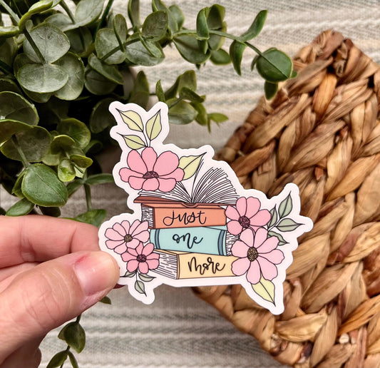 Just One More Book Sticker