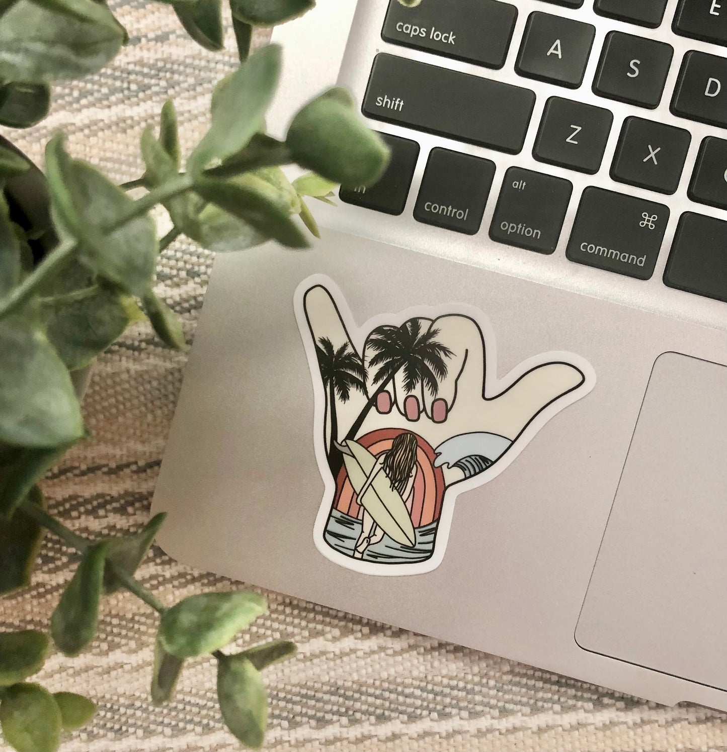 Beach Paddle Board Sticker Blonde