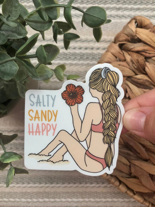 Beach Bum Blonde Girl Sticker