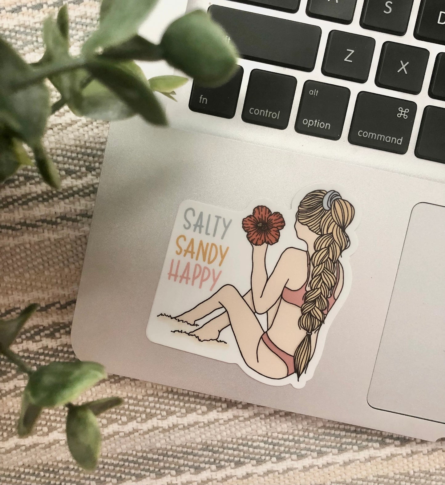 Beach Bum Blonde Girl Sticker