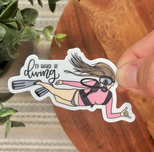 Blonde Scuba Sticker