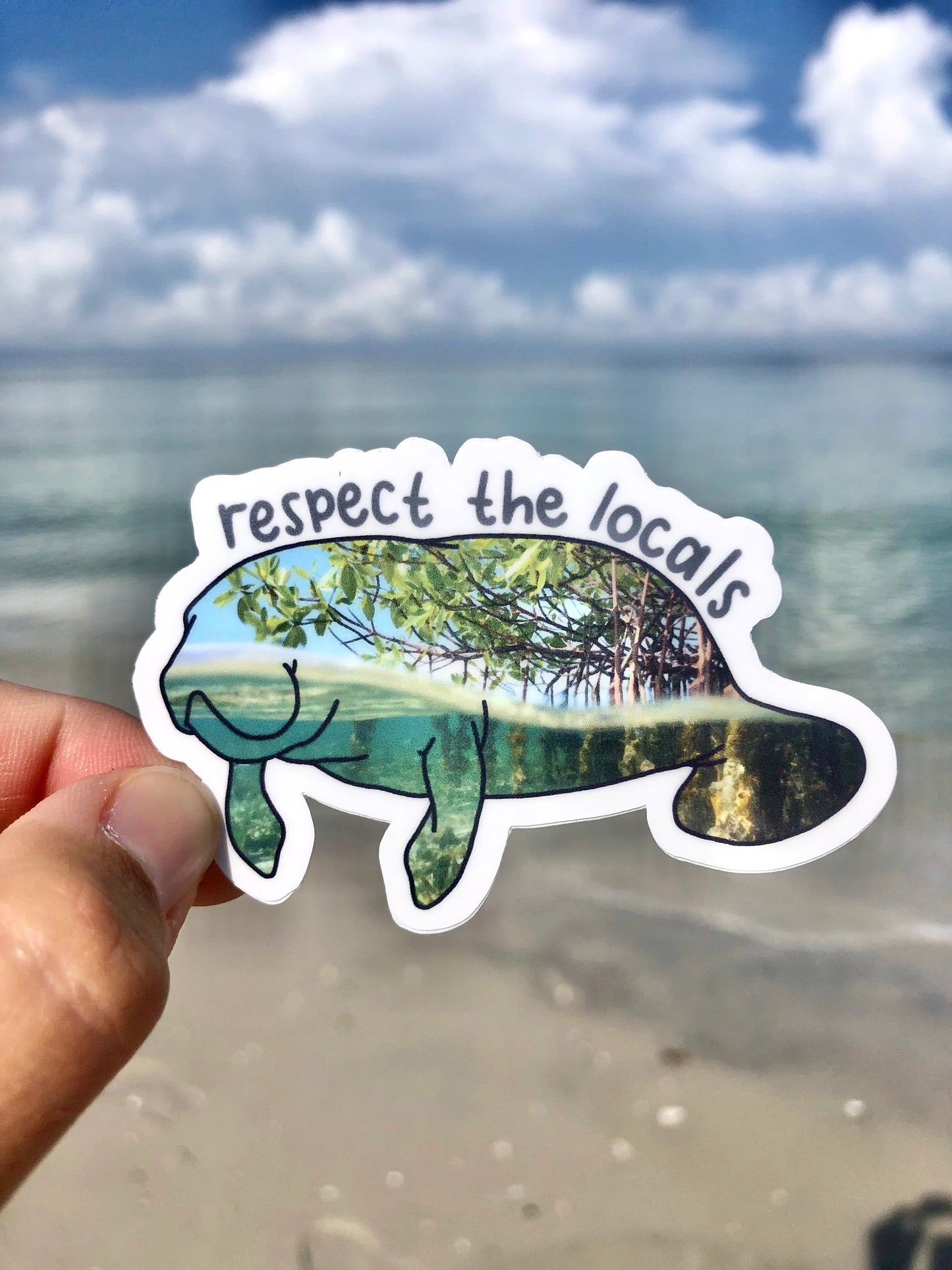 Respect the Local Manatee Sticker