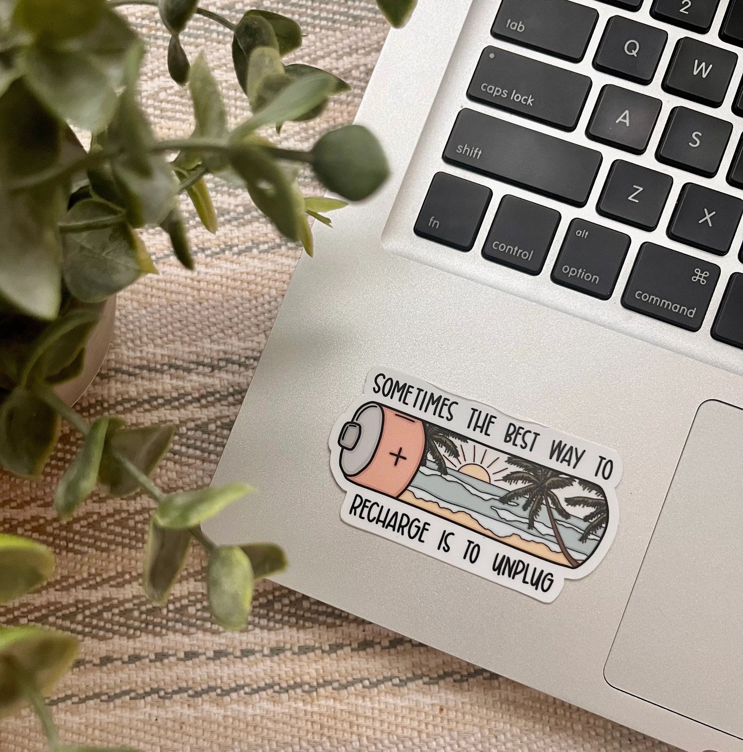 Beach Recharge Sticker