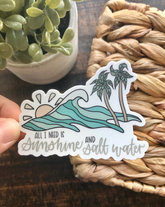 Sunshine and Saltwater Sticker