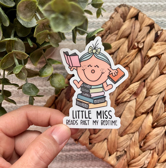 Little Miss Reads Past my Bedtime Sticker