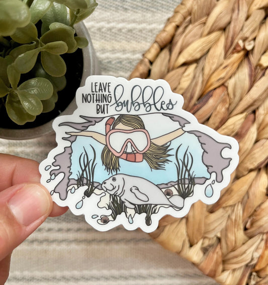 Leave Nothing but Bubbles Blonde Sticker