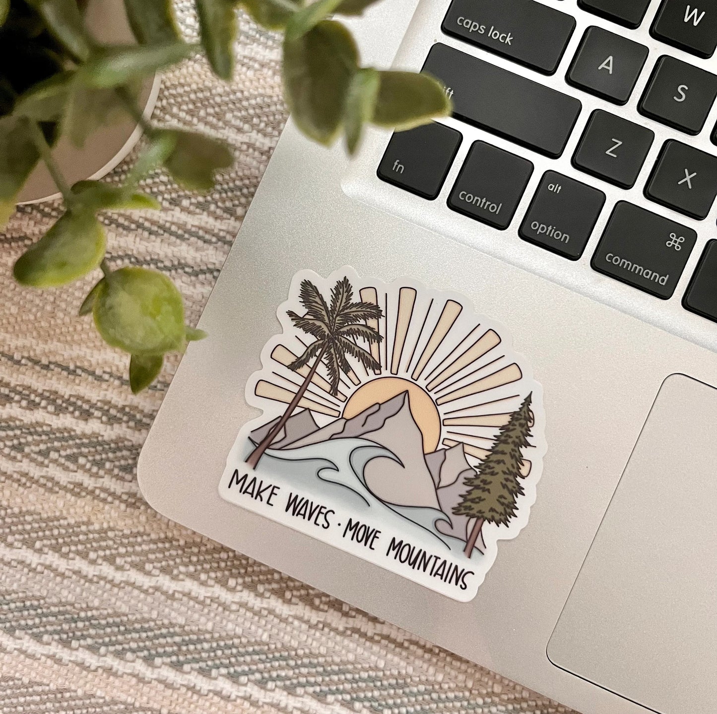Make Waves Move Mountains Sticker