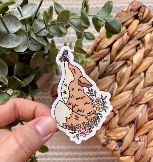 Floral Fox Sticker