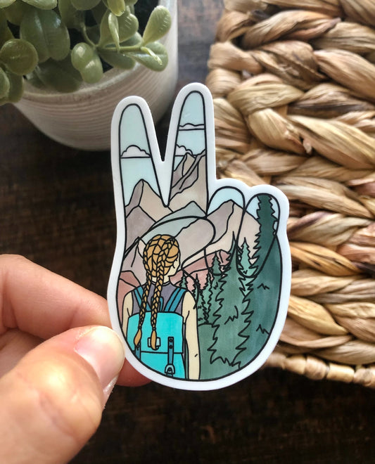Into the Wild Peace Red Head Sticker