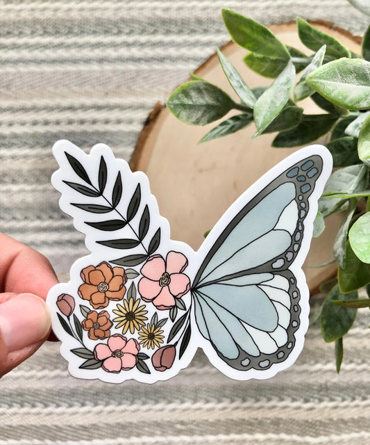 Floral Butterfly Sticker